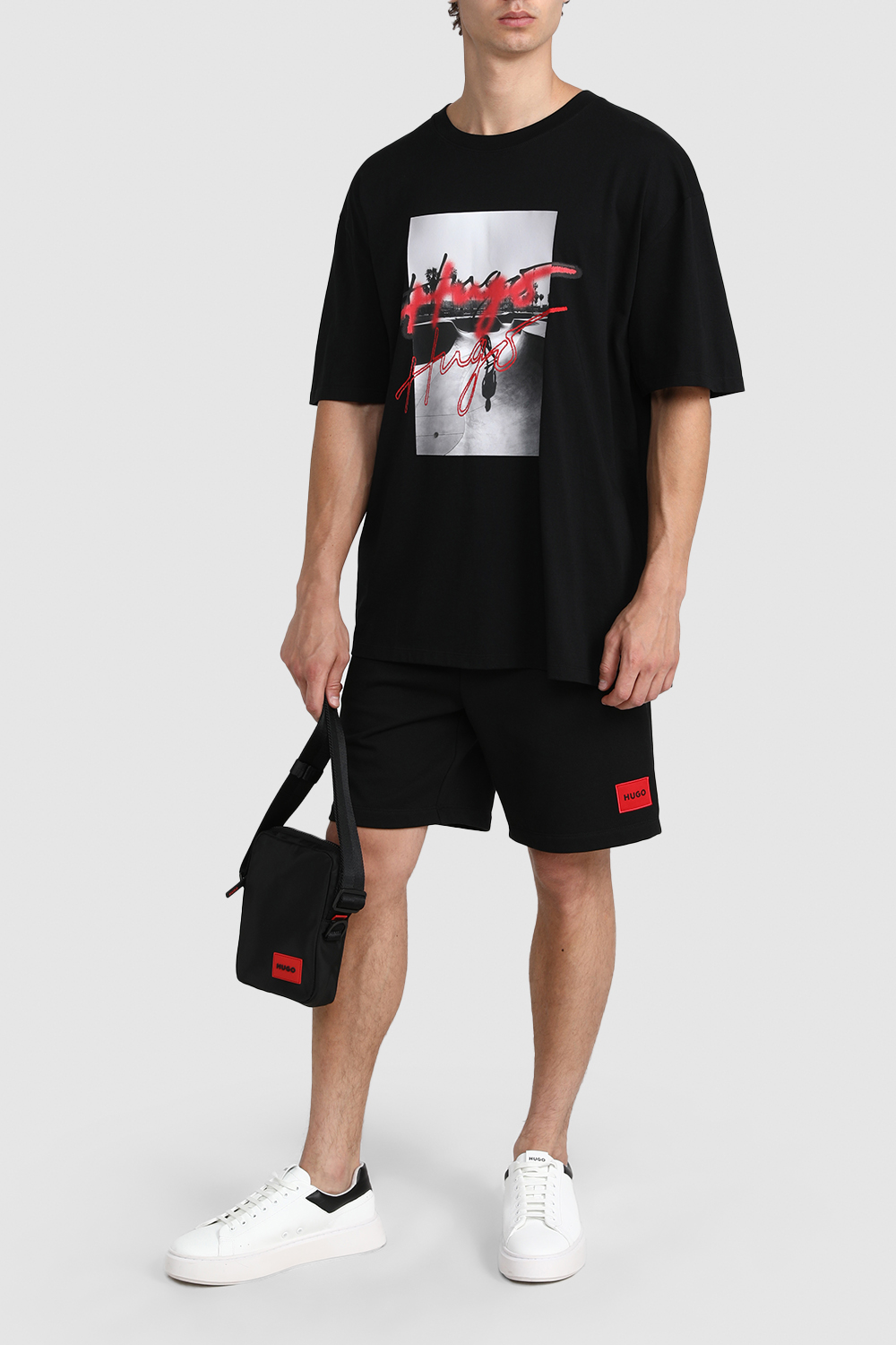 מכנסי ג'וג קצרים מכותנה